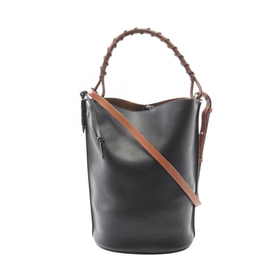 ロエベ LOEWE ゲート ラージ バケット ハンドバッグ バッグ レザー レディース ブラック系 / ブラウン系 【中古】