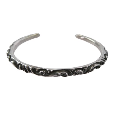 CHROME HEARTS クロムハーツ(原本有) ブレスレット BANGLE SCROLL スクロール バンド バングル シルバー系【中古】