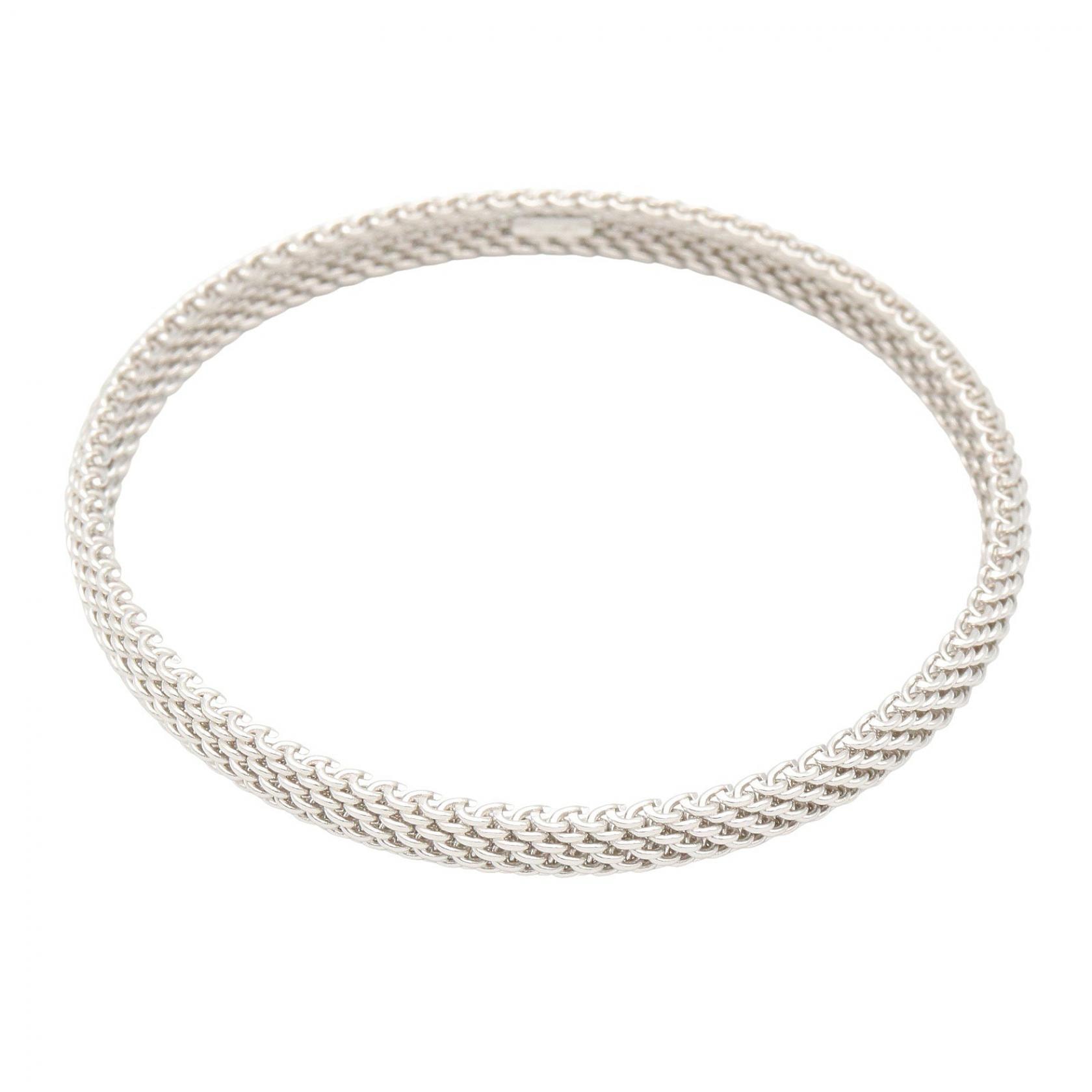 ティファニー TIFFANY&CO サマセット バングル バングル アクセサリー K18WG(ホワイトゴールド) メンズ レディース シルバー系 【中古】
