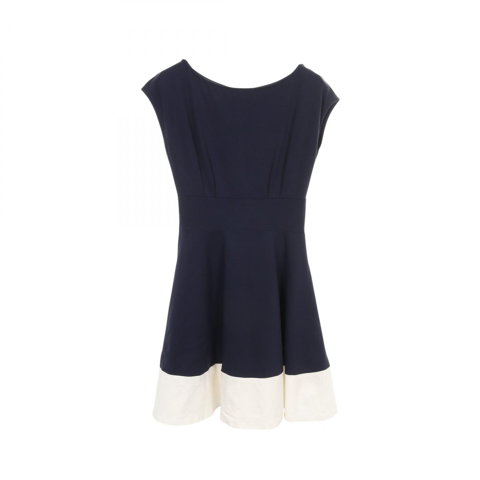 ケイトスペード Kate Spade Ponte Fiorella Dress ポンチ フィオレッラ ドレス ワンピース 衣料品 トップス ナイロン ビスコース レディース ネイビー系 / ホワイト系 OUM00073 【中古】