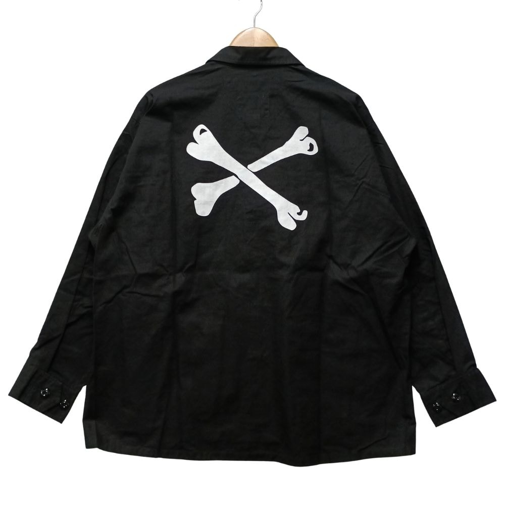 WTAPS ダブルタップス × NEIGHBORHOOD ネイバーフッド 19AW JUNGLE LS SHIRT クロスボーン プリント ジャングルシャツ 56365