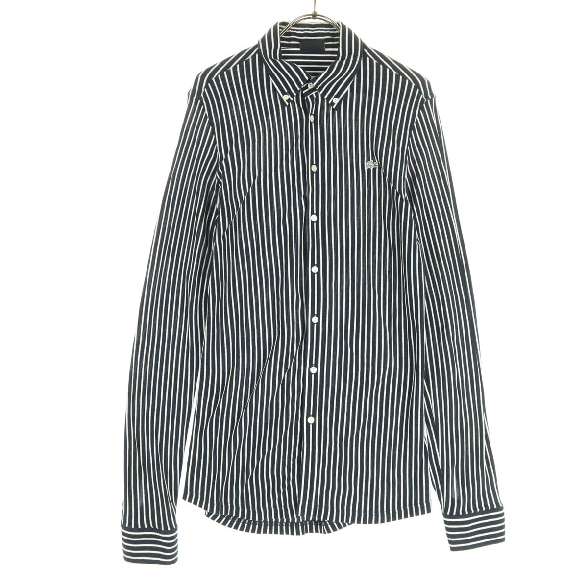 美品 LACOSTE ラコステ 長袖 シャツ M ブラック系