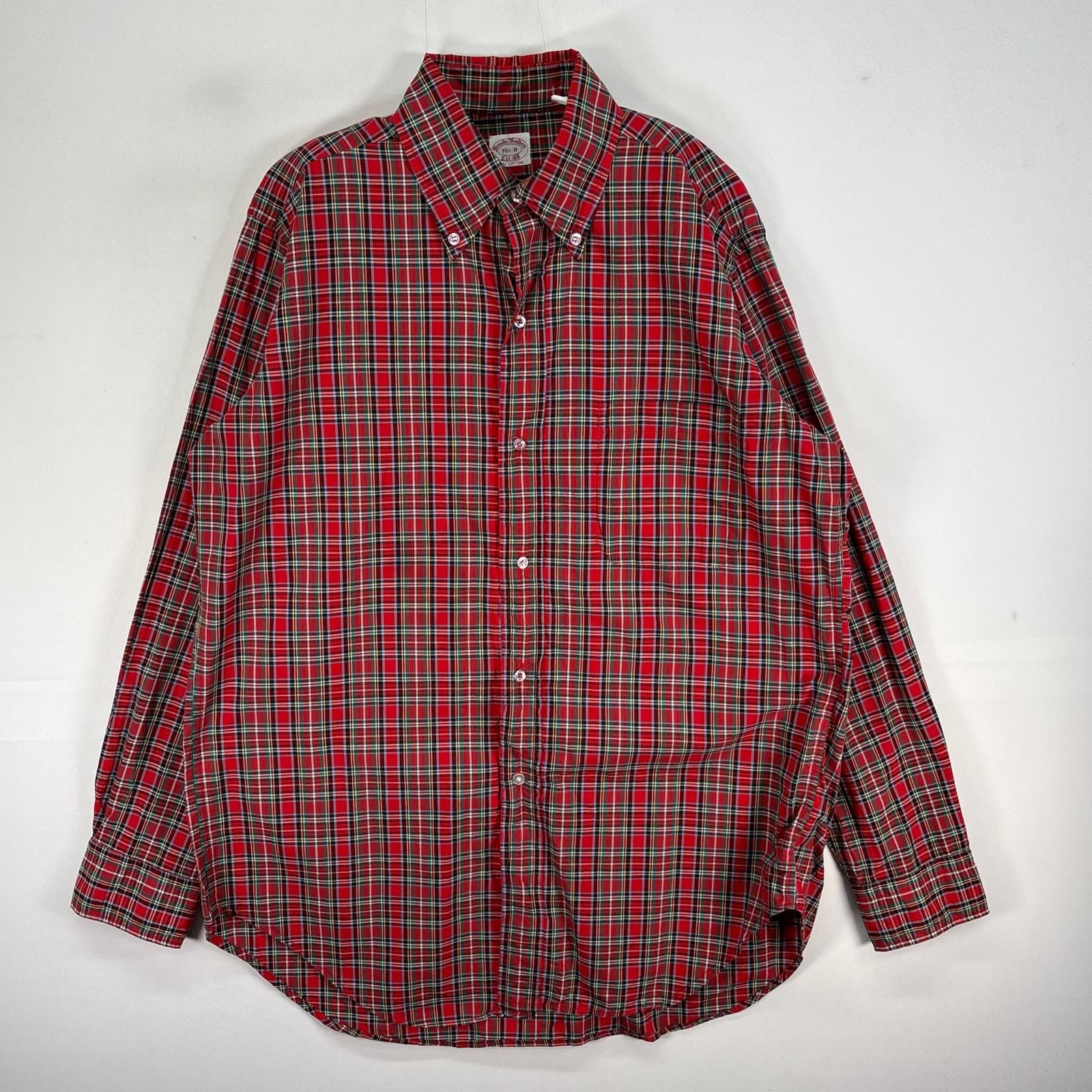 古着 60's~70's/60年代~70年代 ヴィンテージ ブルックスブラザーズ Brooks Brothers 長袖シャツ 6ボタン ボタンダウン チェック M  レッド系 マルチカラー メンズ