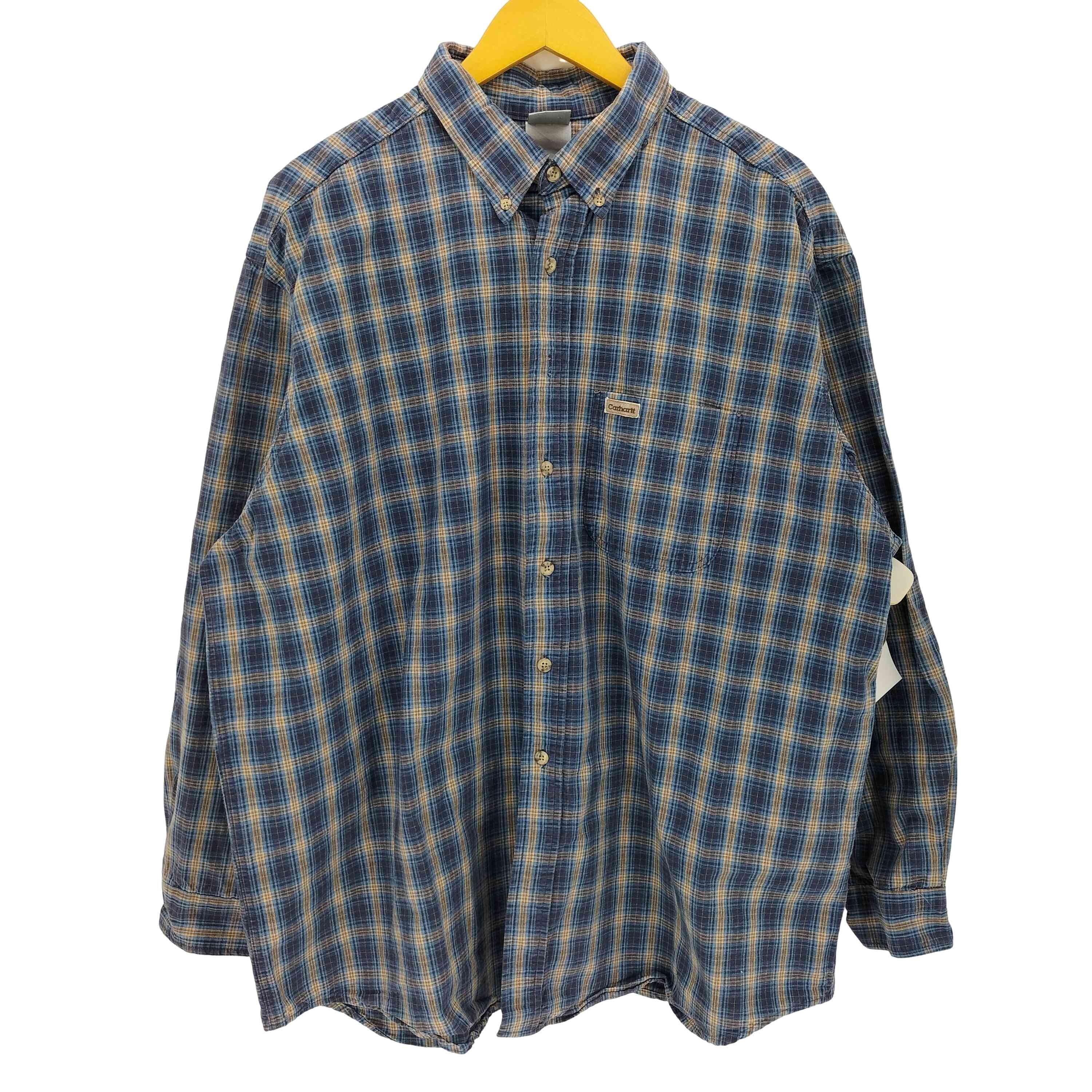 90-00S コットン チェック ボタンダウン L/S シャツ【1140906025437】