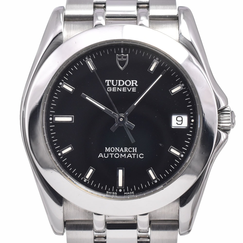 チューダー TUDOR 38600 モナーク デイト ブラック 自動巻き メンズ 良品 腕時計 D#149613