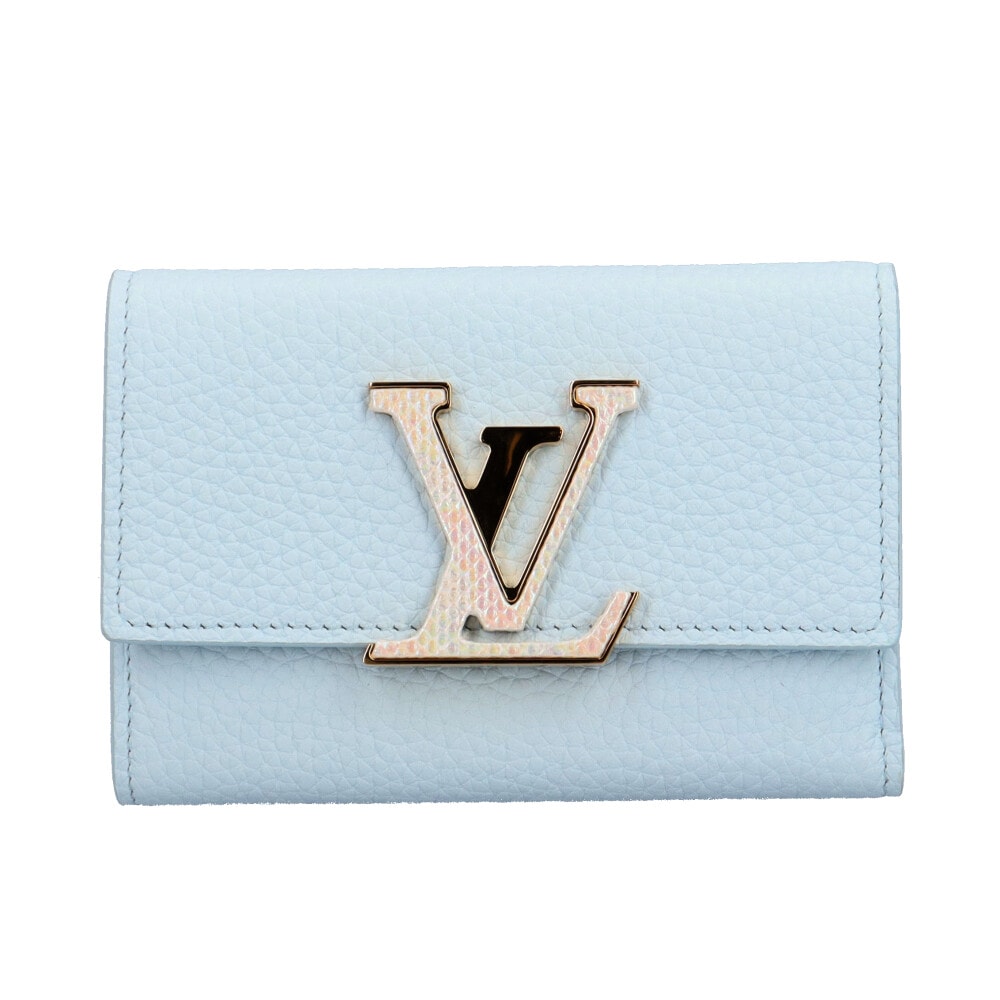 ルイヴィトン ポルトフォイユカプシーヌ コンパクト トリヨン 三つ折り財布 トリヨンレザー N89898 レディース LOUIS VUITTON  中古