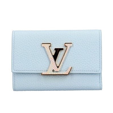 ルイヴィトン ポルトフォイユカプシーヌ コンパクト トリヨン 三つ折り財布 トリヨンレザー N89898 レディース LOUIS VUITTON 中古