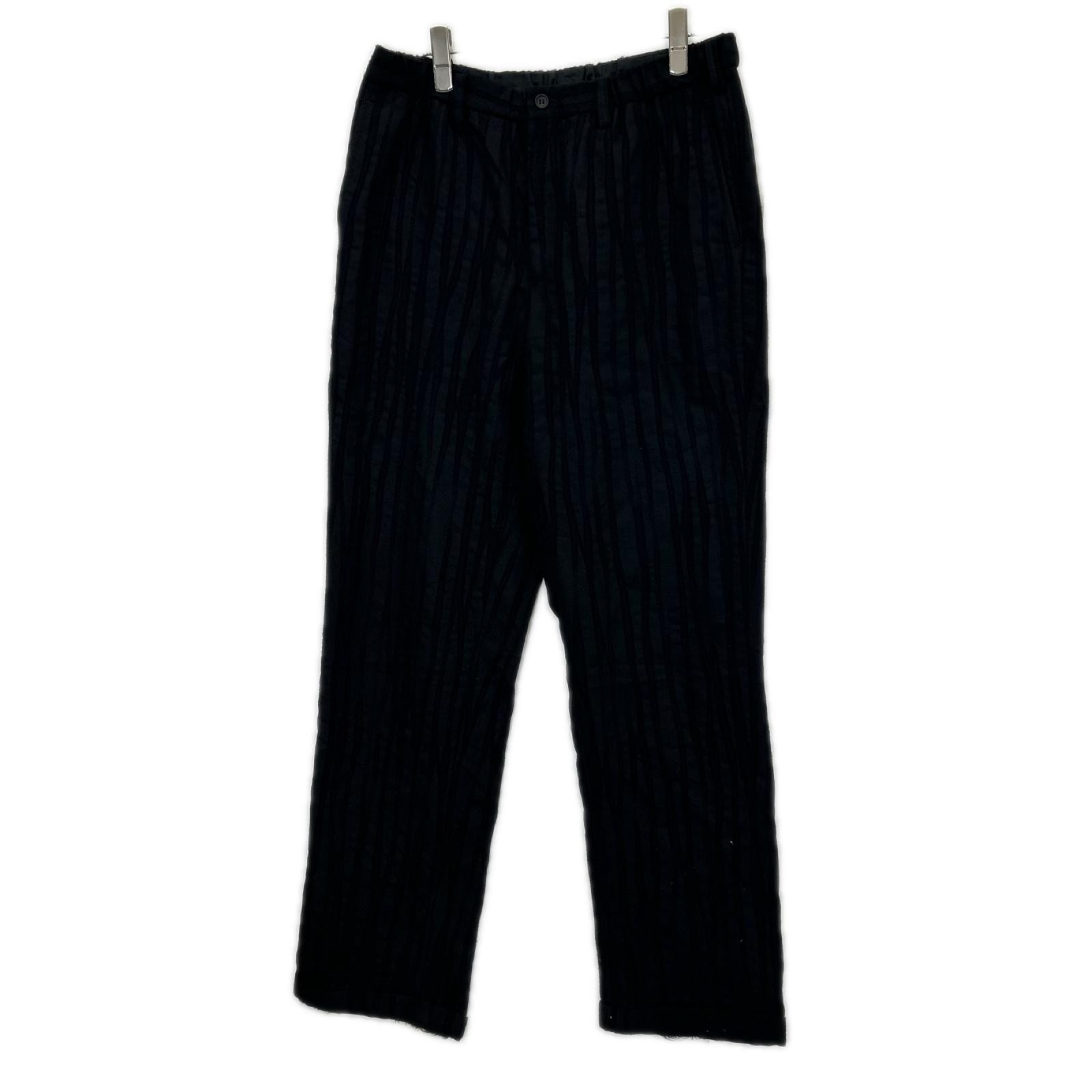 イッセイミヤケメン 15AW ME53FF135 ウール ストライプ イージーパンツ 3