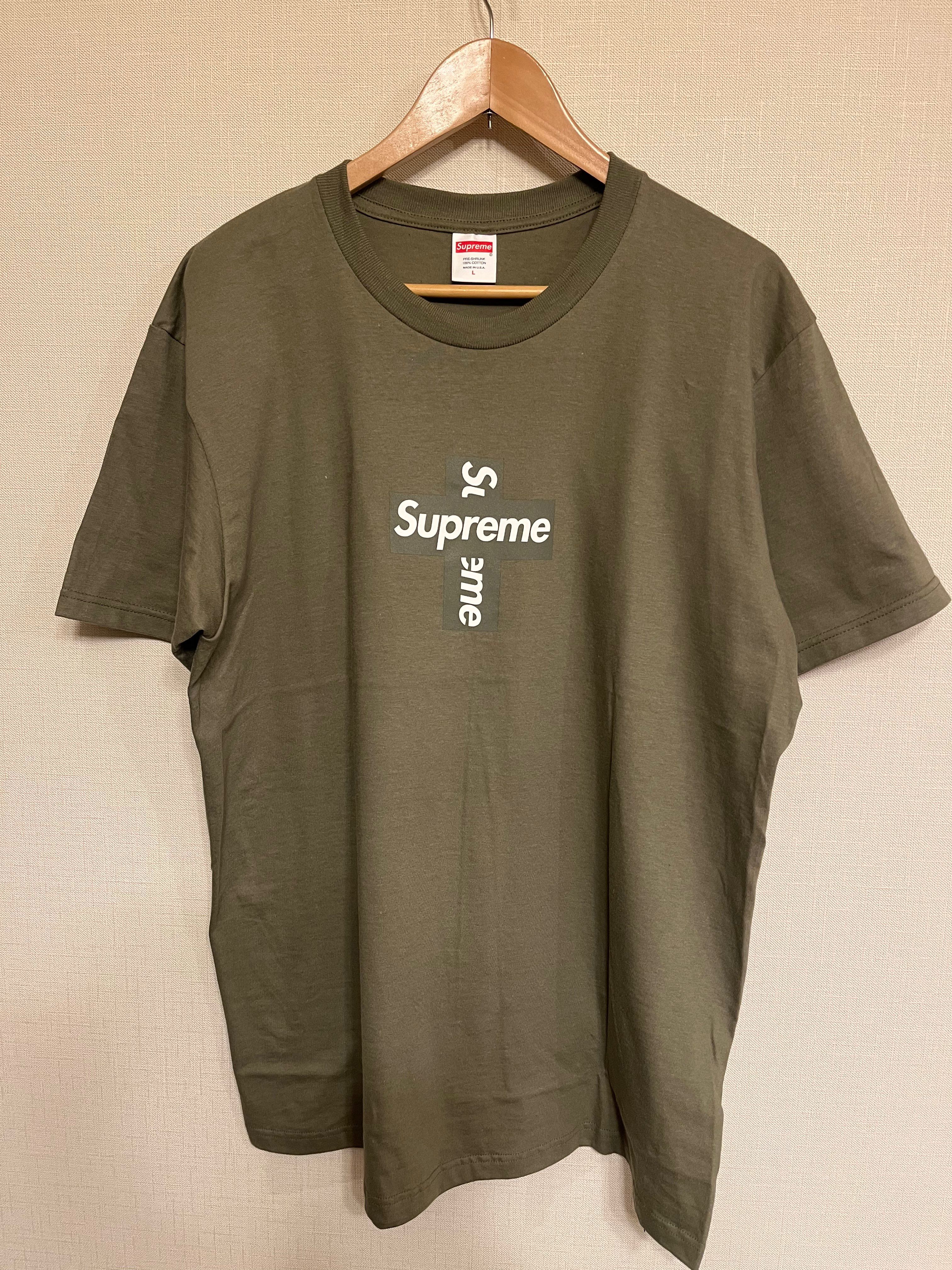 Supreme Cross Box Logo Tee "Olive"