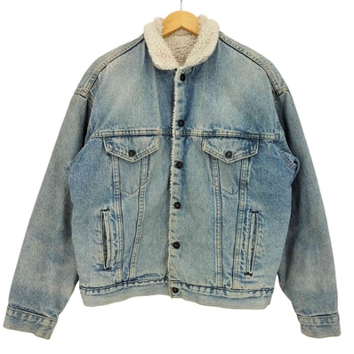90s 97年製 USA製 ボタン裏527 70609 Denim Boa Jacket 裏ボア デニム ボアジャケット【1142038648072】