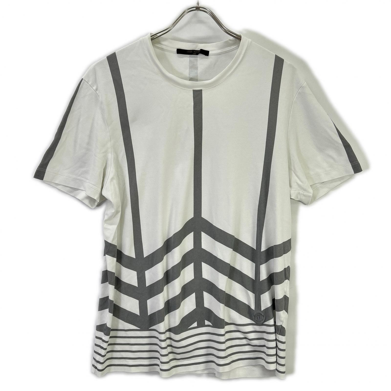 ルイヴィトン 16年SS RM162M CMS HAY23W ホワイト クルーネックTシャツ L