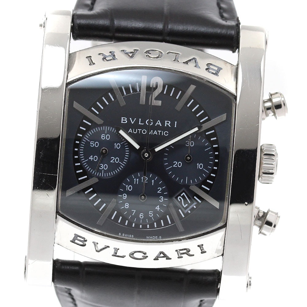 ブルガリ アショーマ クロノグラフ デイト AA44SCH メンズ 【中古】