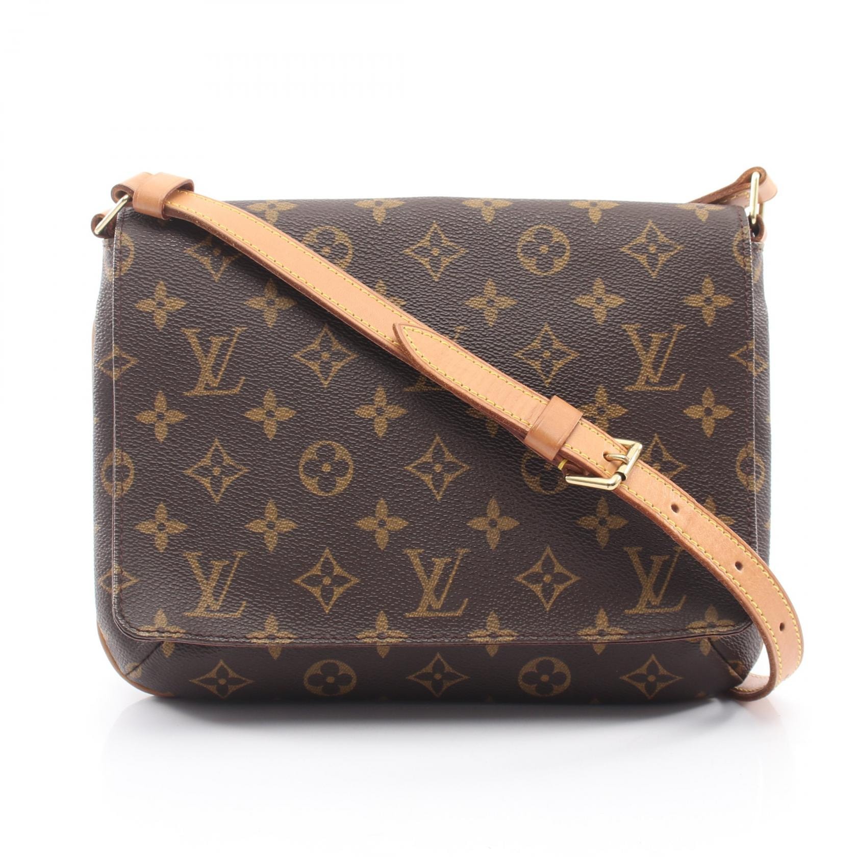 ルイ・ヴィトン LOUIS VUITTON ミュゼットタンゴ ショートストラップ ショルダーバッグ バッグ PVCコーティングキャンバス レザー モノグラム レディース ブラウン系 M51257 【中古】