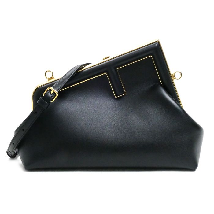 FENDI フェンディ ファースト スモール ショルダーバッグ ブラック 8BP129ABVEF0KUR レディース【中古】【極美品】