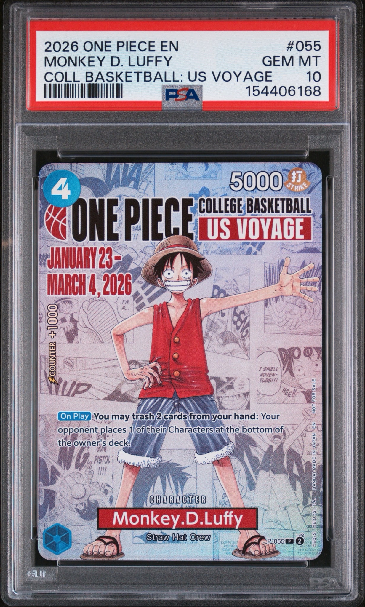 PSA10】モンキー・D・ルフィ：P (開封済) [P-055]【英語版