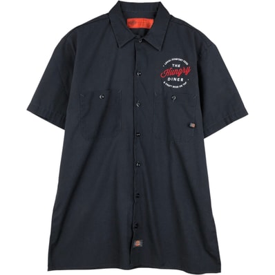 古着 ディッキーズ Dickies 半袖 ワークシャツ ボックスシャツ メンズM相当/eaa658061