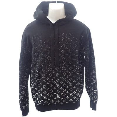 ルイヴィトン LOUIS VUITTON モノグラムグラディエントフーディ S 1AA4Y6 パーカー コットン ブラック メンズ【中古】【ABランク】