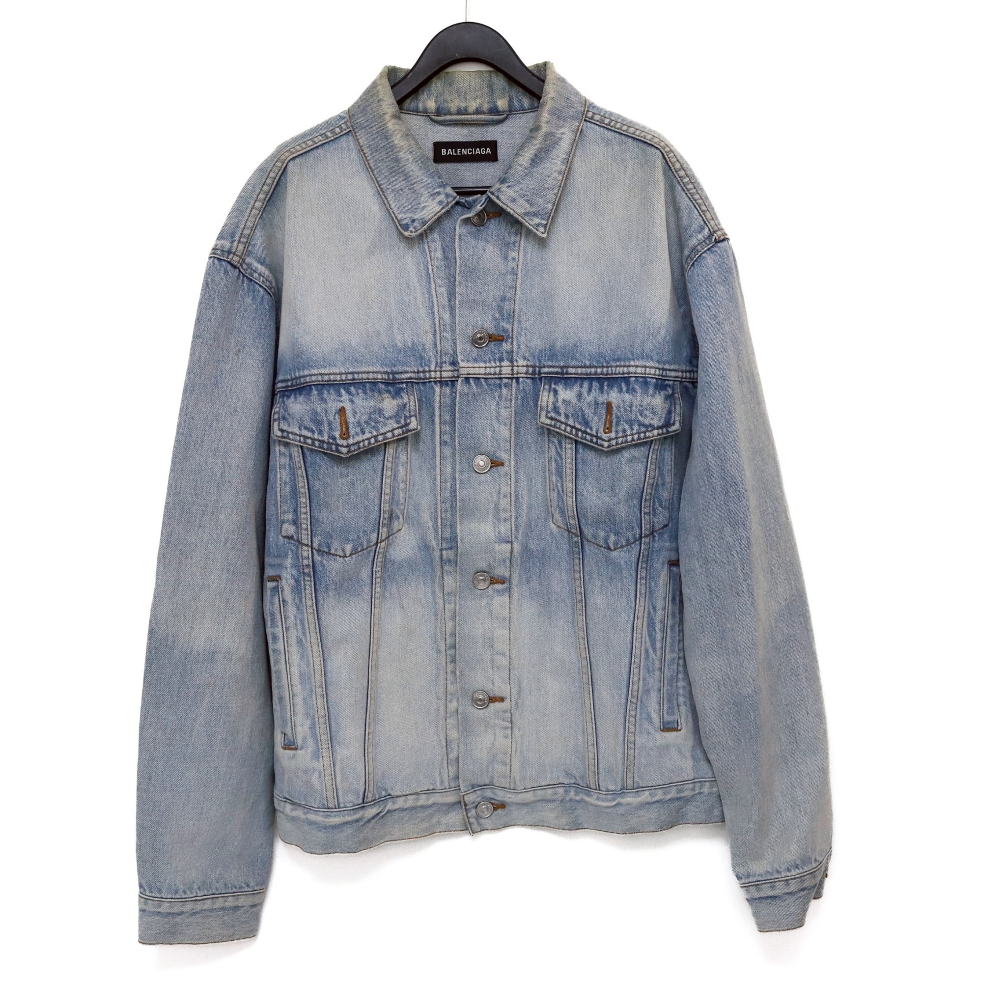 【極品】バレンシアガ 534553 TYE14 デニム インディゴ メンズ 50