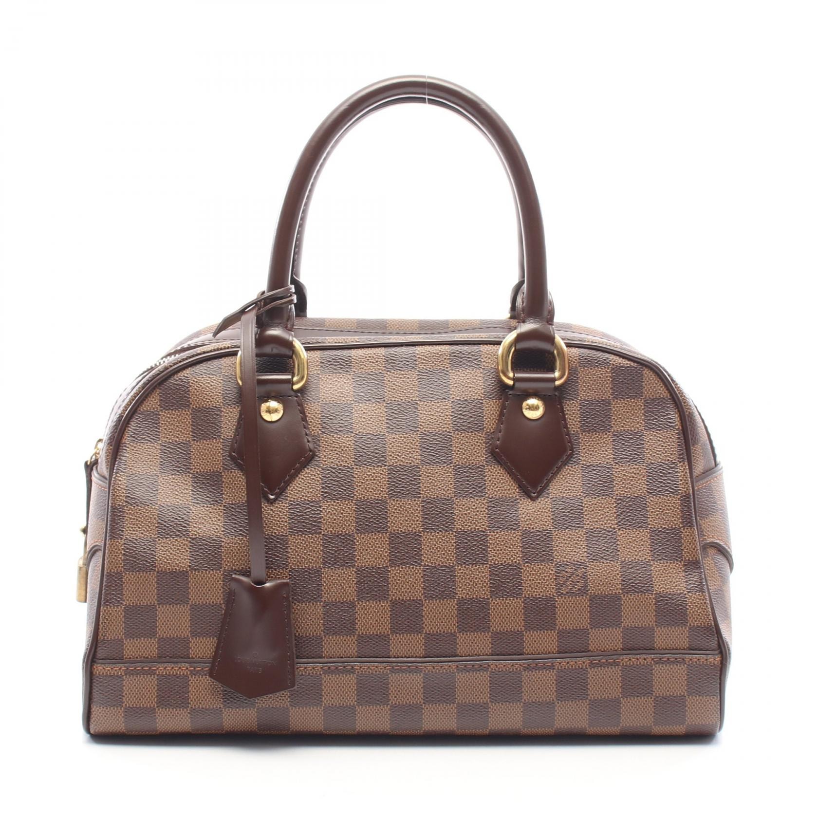 ルイ・ヴィトン LOUIS VUITTON ドゥオモ ハンドバッグ バッグ PVCコーティングキャンバス レザー ダミエ エベヌ レディース ブラウン系 N60008 【中古】