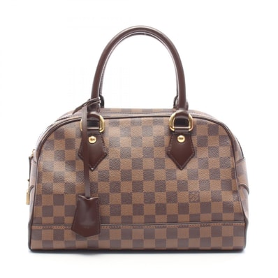 ルイ・ヴィトン LOUIS VUITTON ドゥオモ ハンドバッグ バッグ PVCコーティングキャンバス レザー ダミエ エベヌ レディース ブラウン系 N60008 【中古】