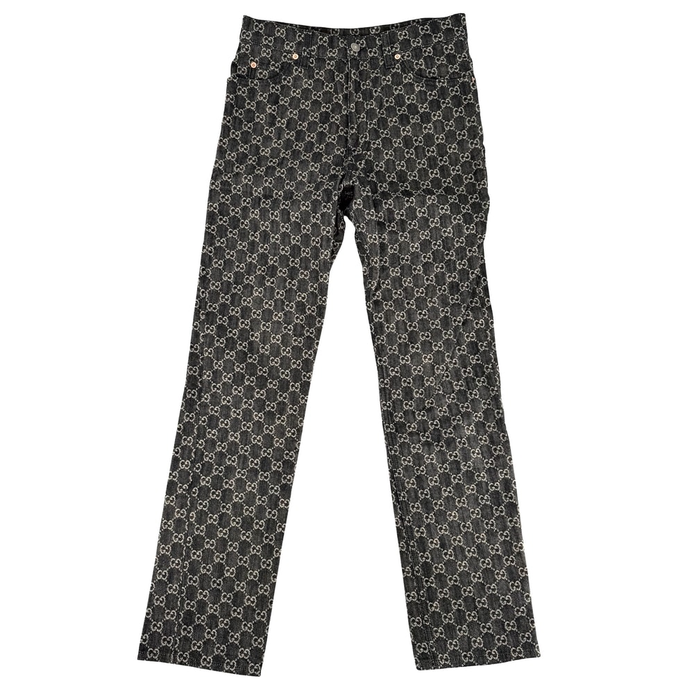 GUCCI グッチ デニムパンツ 総柄 GG アパレル ボトムス デニム 服 30 623953 インディゴ コットン    メンズ 美品【中古品】