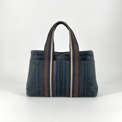 HERMES(エルメス) トロカ ホリゾンタルPM トートバッグ ブラック/ブラウン