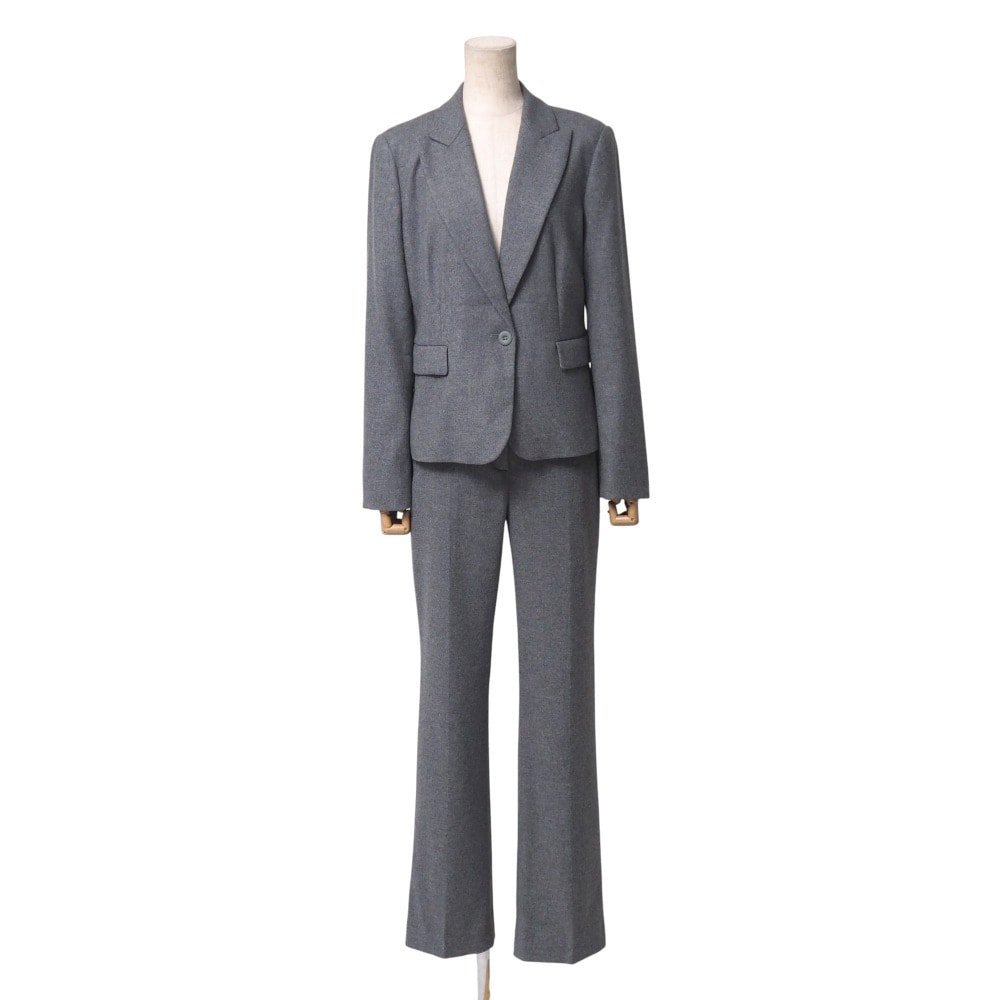 ■美品■Max Mara Studio マックスマーラ ストゥディオ パンツスーツ サイズ42/40 テーラード ブレザー シングル ジャケット 1B フレアパンツ スラックス ブランド古着【中古】20250916/RA6079