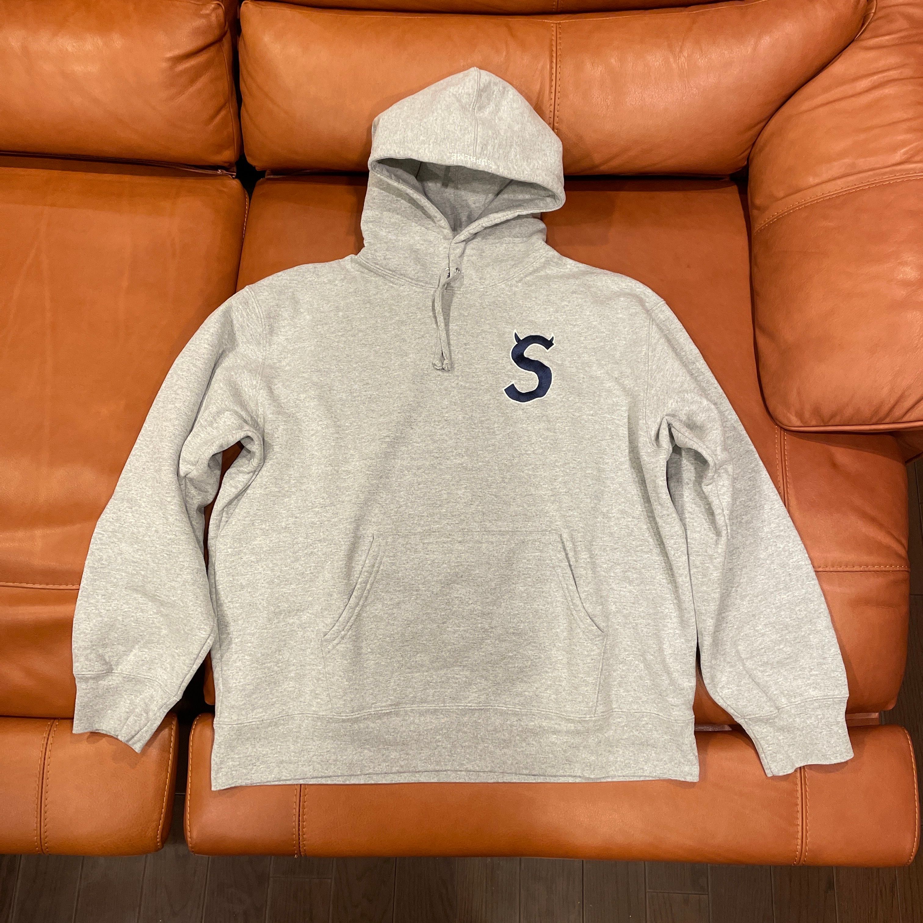 Supreme S Logo Hooded Sweatshirt "Heather Grey" (22FW)