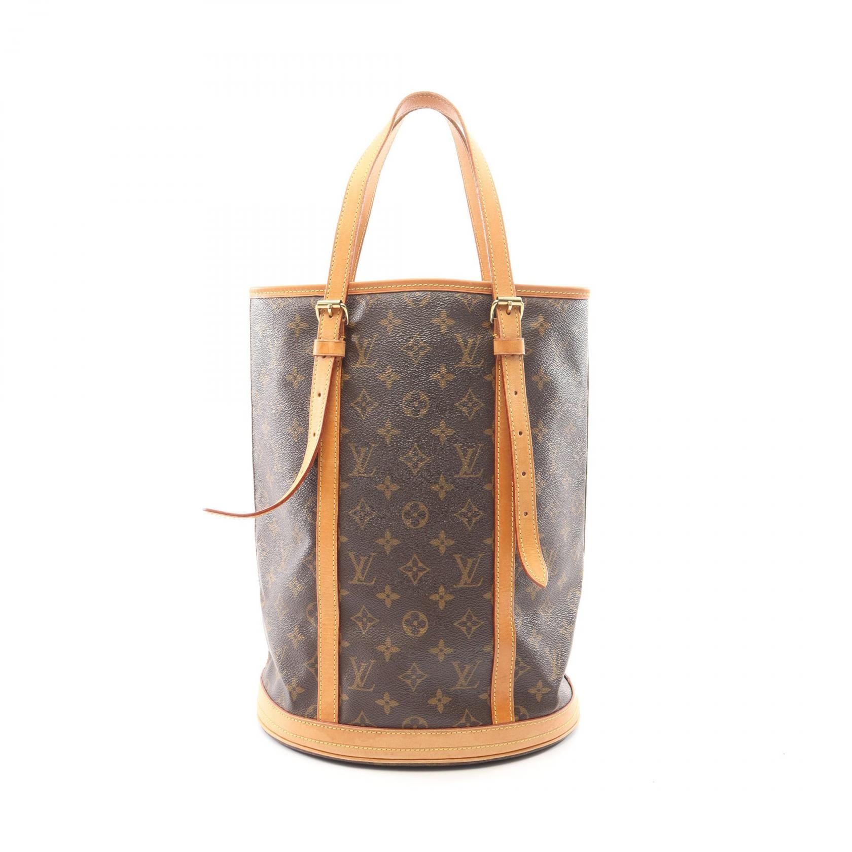 ルイ・ヴィトン LOUIS VUITTON バケットGM モノグラム ショルダーバッグ バッグ PVCコーティングキャンバス レザー レディース ブラウン系 M42236 【中古】