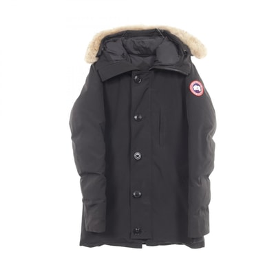 カナダグース CANADA GOOSE CHATEAU PARKA シャトーパーカー フード付き ダウンジャケット 衣料品 アウター コットン ポリエステル メンズ ブラック系 3426M 【中古】