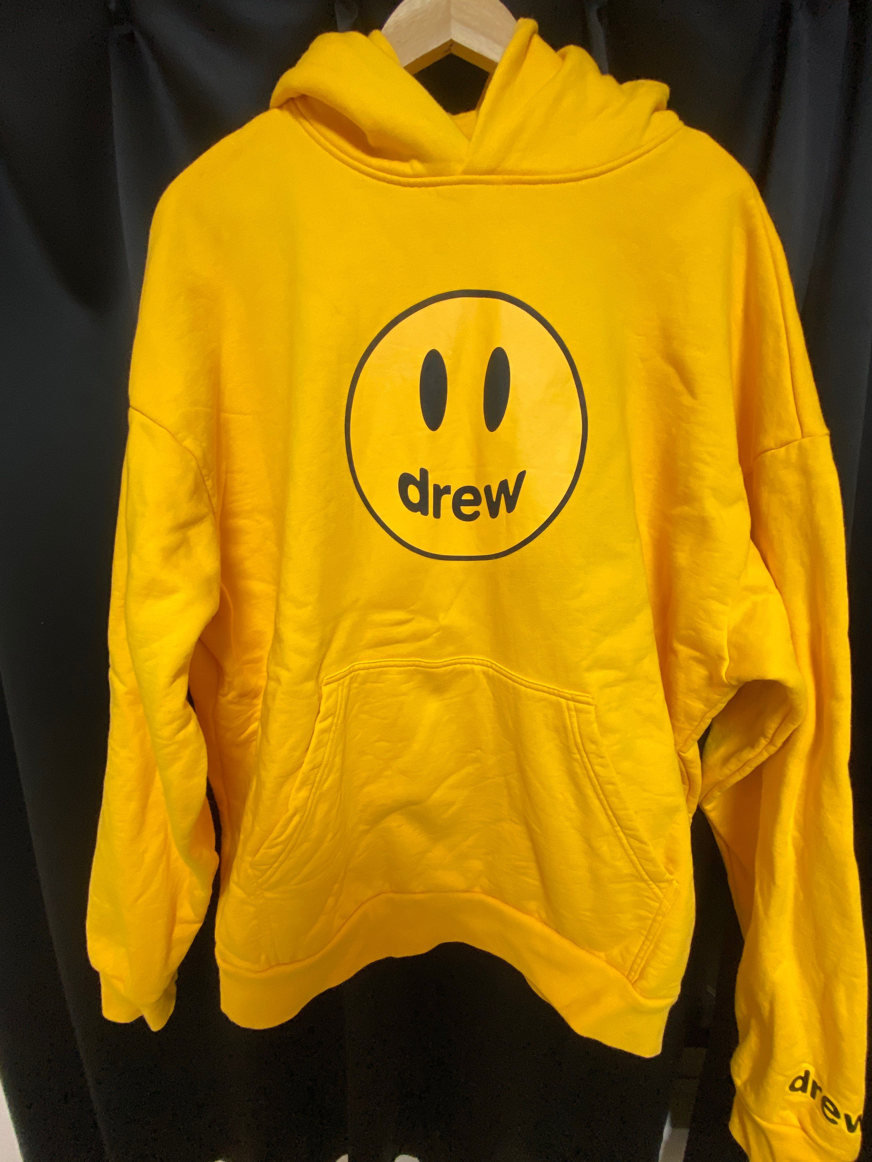 drew house mascot deconstructed hoodie "Light Yellow"