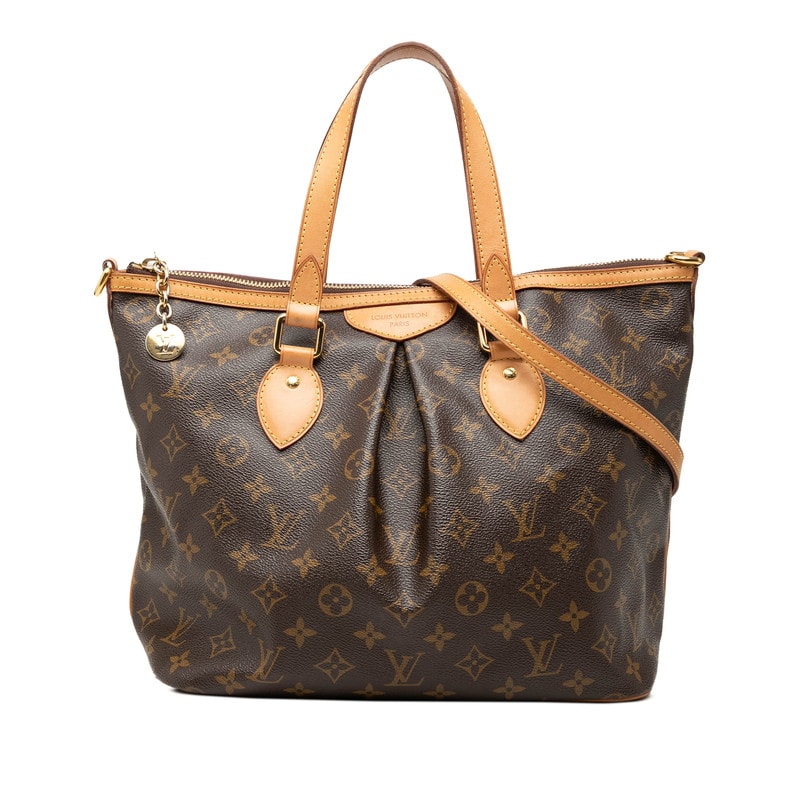 ルイ ヴィトン モノグラム パレルモPM ショルダーバッグ ハンドバッグ 2way M40145 ブラウン PVC レザー レディース LOUIS VUITTON 中古