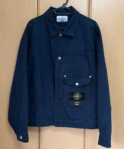 Supreme / Stone Island Denim Trucker Jacket "Navy"