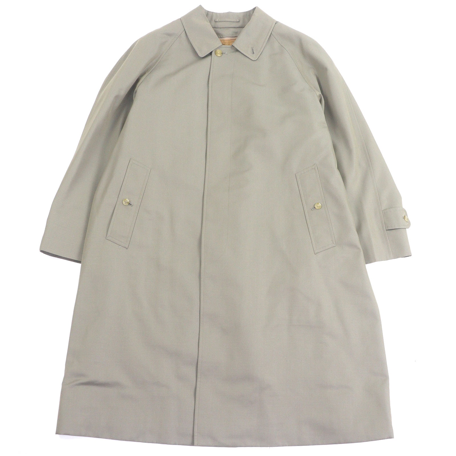 美品 バーバリー ステンカラーコート 玉虫色 メンズ 94-175-6