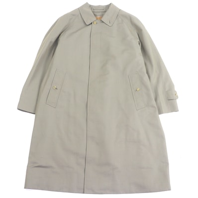 美品 バーバリー ステンカラーコート 玉虫色 メンズ 94-175-6