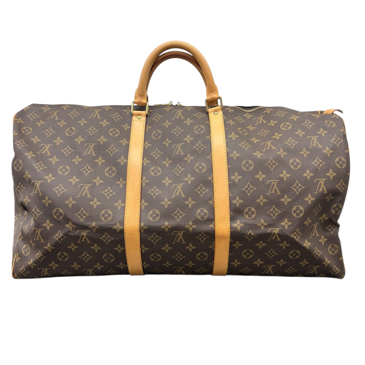 LOUIS VUITTON 美品 ルイヴィトン キーポル60 モノグラム ボストンバッグ M41422 PVC レザー SP0917 ブラウン ヌメ革 旅行用バッグ ハンドバッグ ヴィンテージ LV ヴィトン ABランク 中古 鑑定済 ヴィトンバッグ