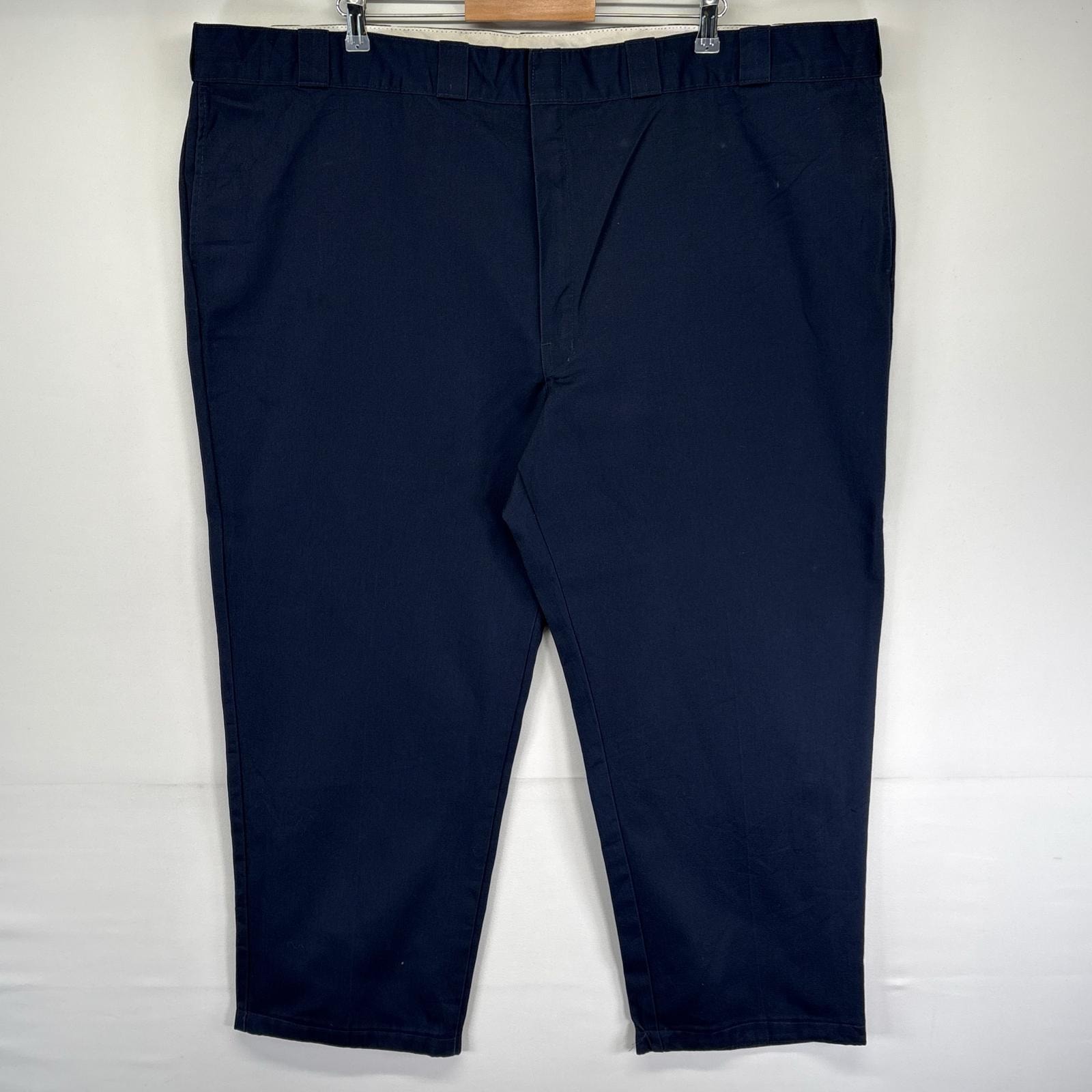古着 ディッキーズ Dickies パンツ ワークパンツ チノパン ストレート 874 大きいサイズ ジッパーフライ w52 L30  ネイビー系 メンズ