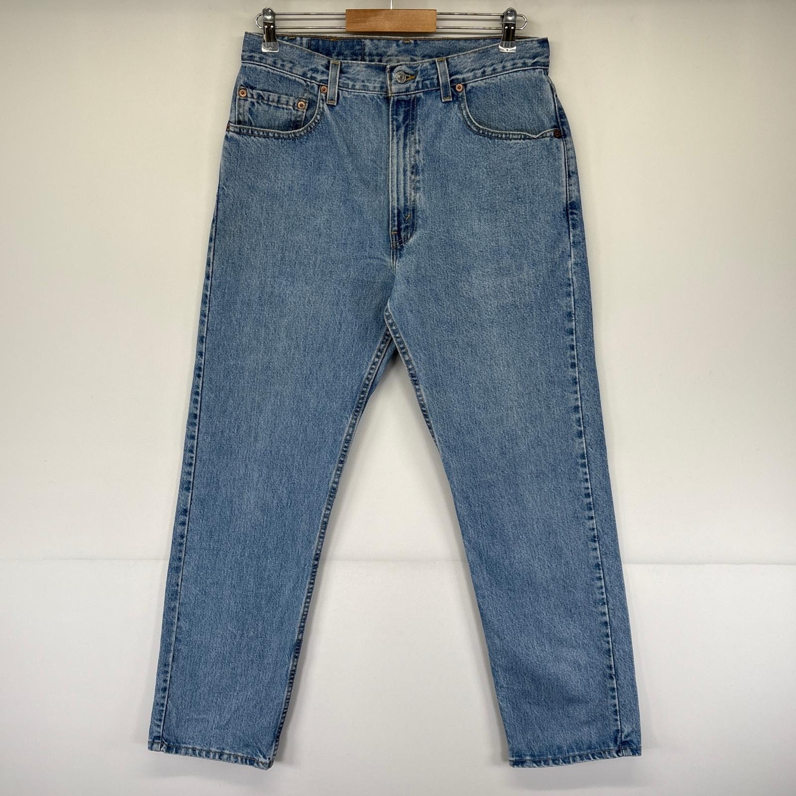 古着 90's/90年代 リーバイス Levi's USA製 デニムパンツ ストレート ジッパーフライ ブルーデニム w34 L30  ブルー メンズ