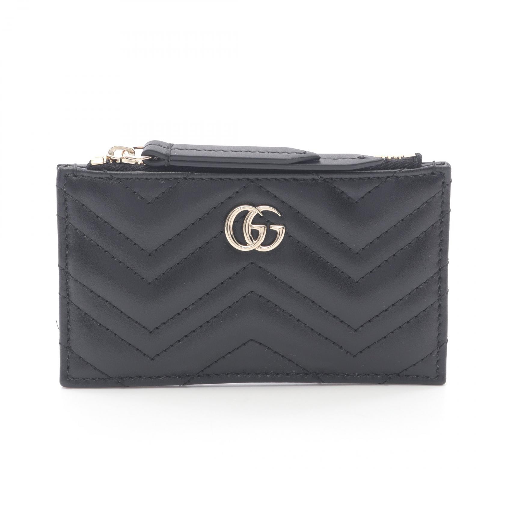 グッチ GUCCI ダブルG コインケース 財布 レザー レディース ブラック系 813353DTDHD1000 【新品】