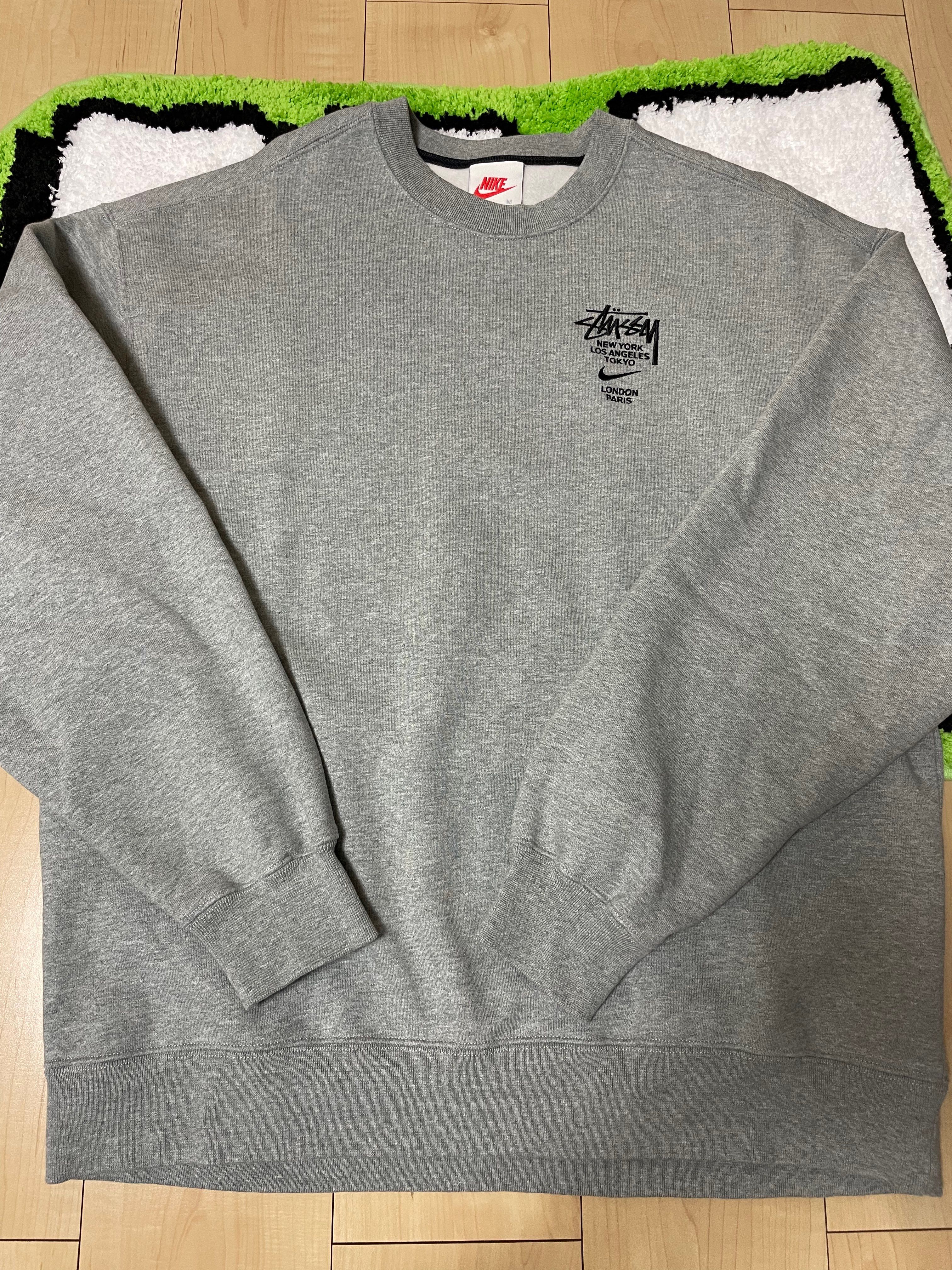 Nike x Stussy International Crewneck Sweatshirt (US Size) "Grey" DC4198-050
