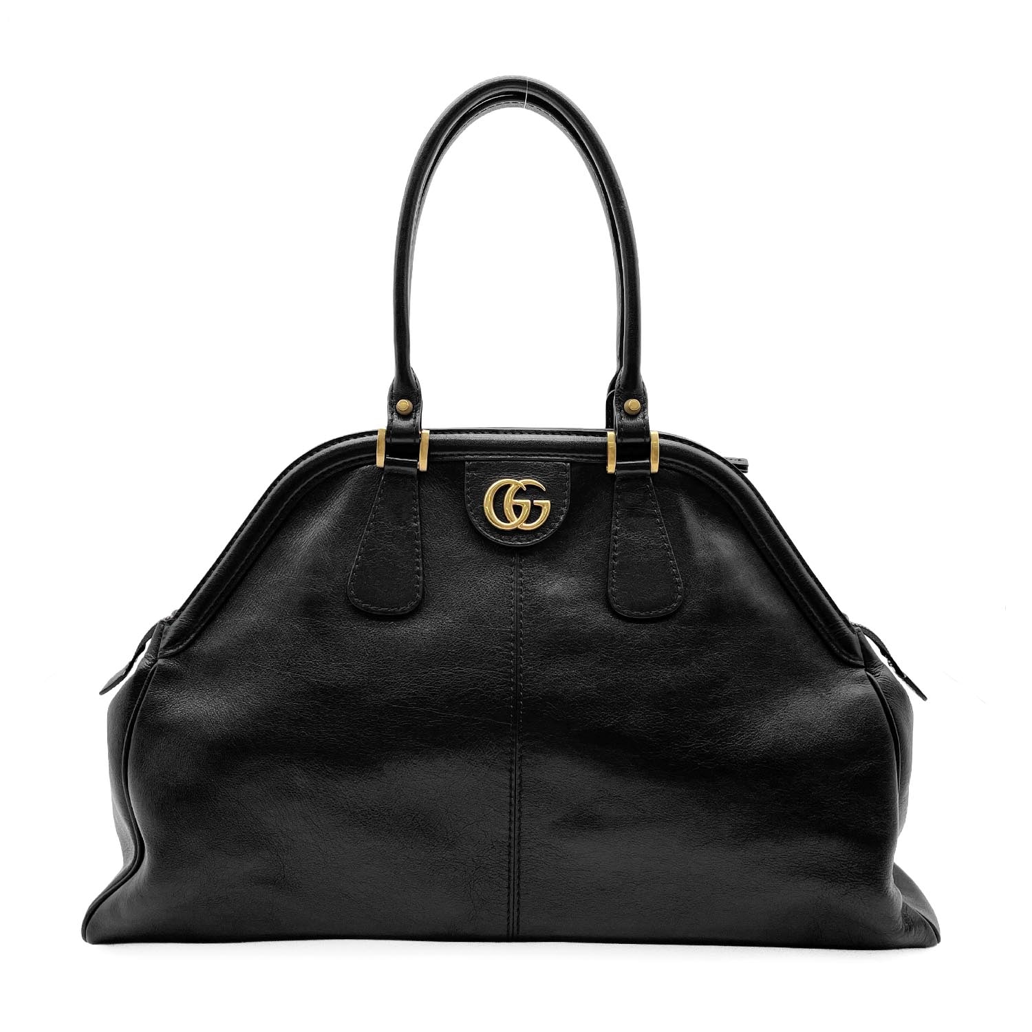 GUCCI グッチ リベル GGマーモント アニマリエ ハンドバッグ
ボストンバッグ 515937 レザー ブラック ユニセックス
【中古】