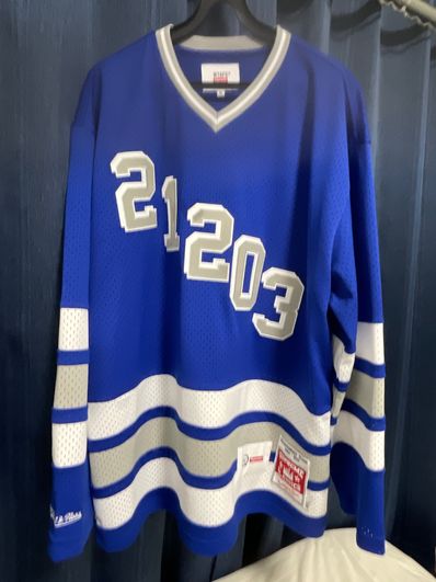 Supreme / WTAPS Mitchell & Ness Hockey Jersey "Blue"