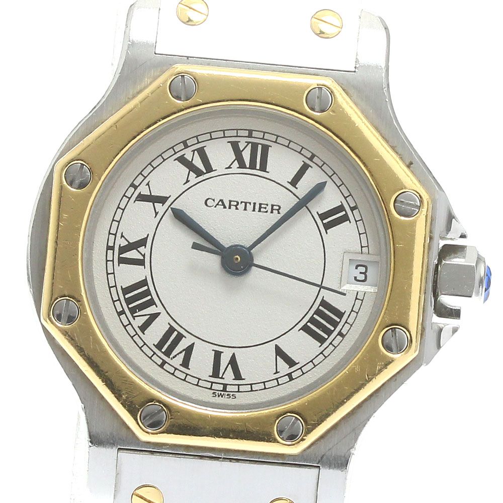 カルティエ サントスオクタゴンSM   クォーツ レディース 【中古】