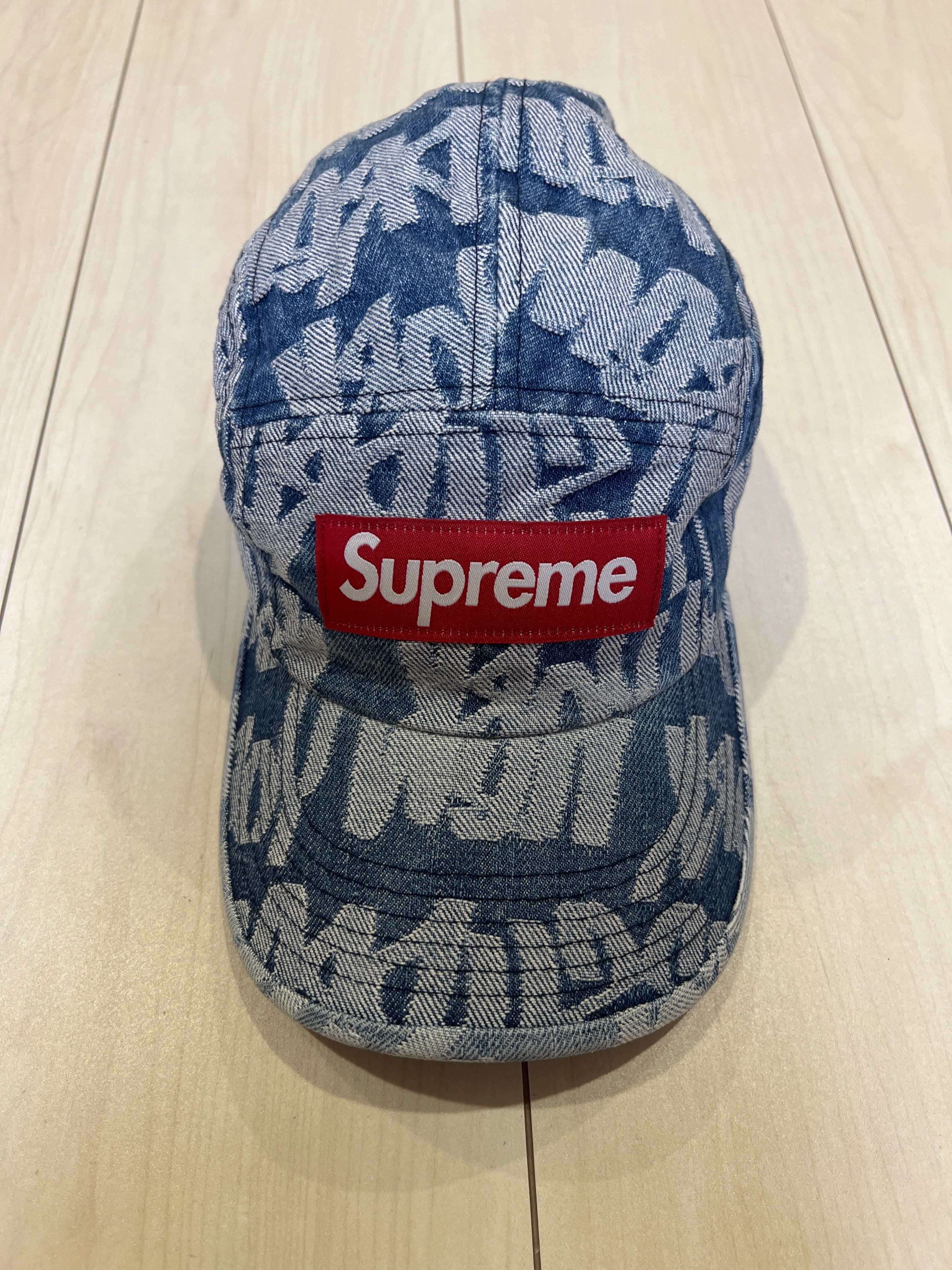 Supreme Fat Tip Jacquard Denim Camp Cap "Blue"