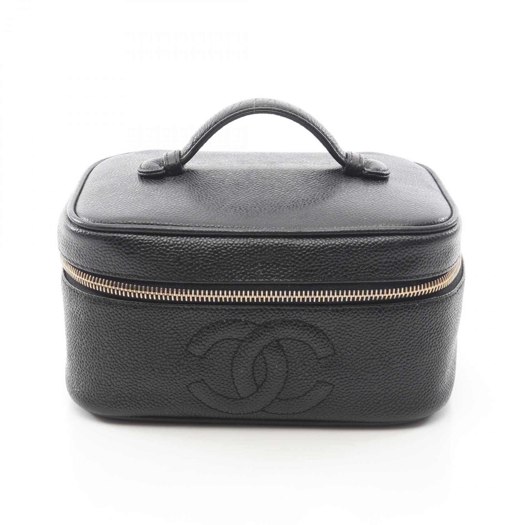 シャネル CHANEL ココマーク ハンドバッグ バッグ レザー カーフ(牛革) レディース ブラック系 【中古】