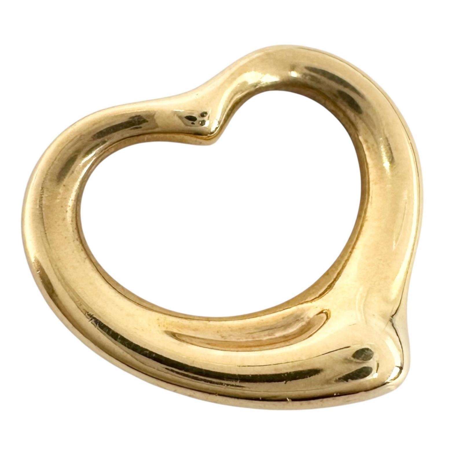 TIFFANY&Co. ティファニー エルサ・ペレッティ オープンハート ペンダントトップ 750 ゴールド レディース【中古】