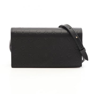 ブルガリ BVLGARI インフィニートゥム ショルダーバッグ バッグ レザー レディース ブラック系 291748 【中古】