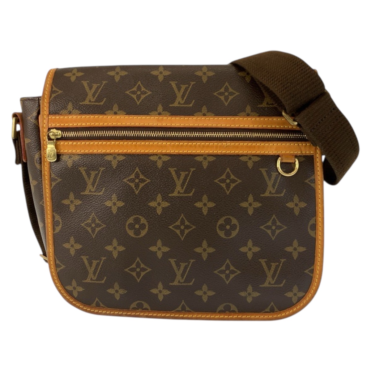美品 LOUIS VUITTON ルイヴィトン モノグラム メッセンジャー ボスフォールPM ブラウン ゴールド金具 PVC レザー/ ショルダーバッグ ポシェット 601472 【中古】