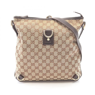 グッチ GUCCI アビー GGキャンバス ショルダーバッグ バッグ キャンバス レザー レディース ベージュ系 / ブラウン系 131326 【中古】