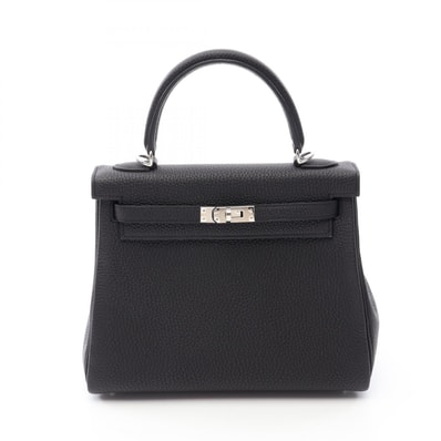 エルメス HERMES ケリー25 ハンドバッグ バッグ レザー トゴ B刻印(2023年製造) レディース ブラック系 【中古】